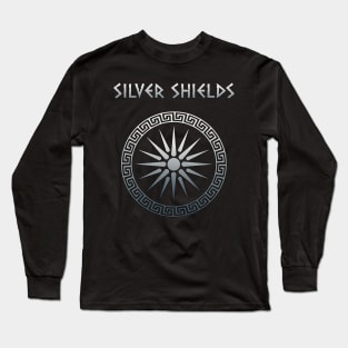 Silver Shields Argyraspides Ancient Greek Phalanx Long Sleeve T-Shirt
